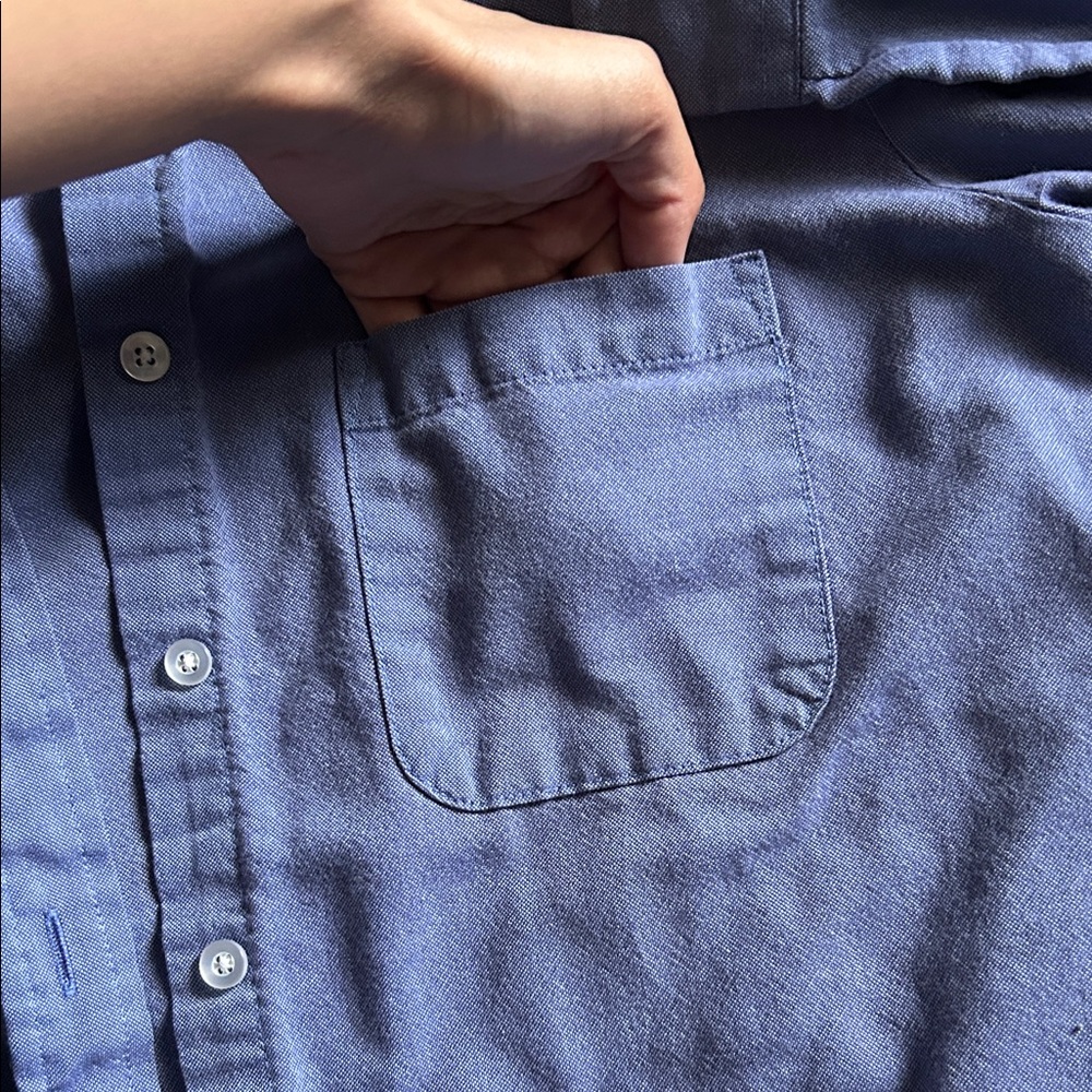 Blue Button-Up Shirt - Picture 3 of 6